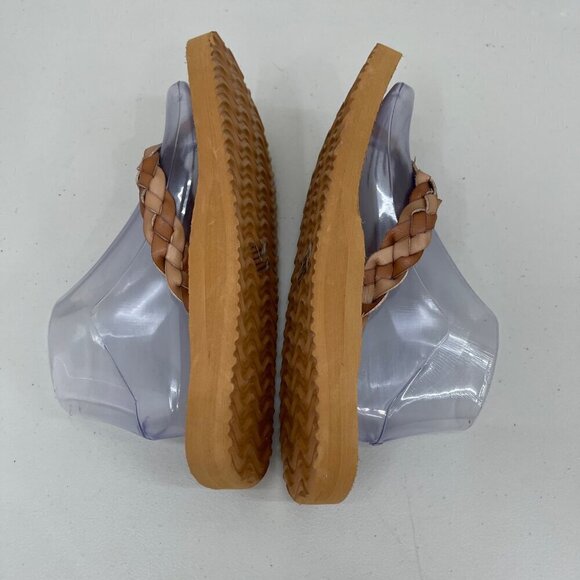 Maurices Leah Cognac Braided Flip Flop Thong Sandals Shoes Womens size 11 M - Picture 6 of 8